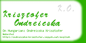 krisztofer ondreicska business card